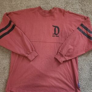 Disneyland Resort Spirit Jersey Size M Burnt Orange/Red with Black Stripes